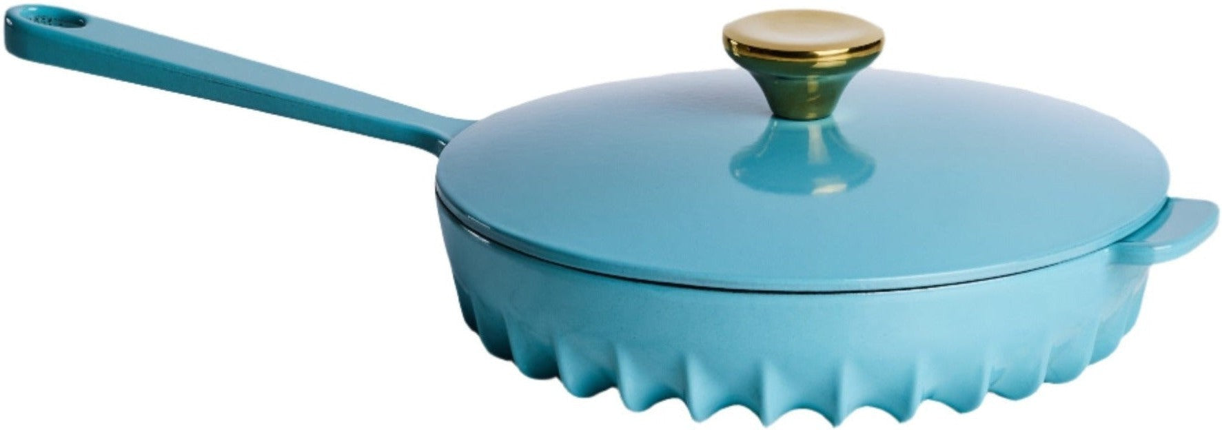 FireUp - 10" Aqua Blue Skillet With Lid - FC038