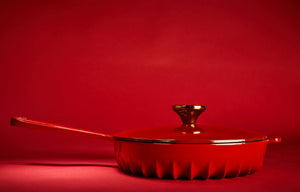 FireUp - 10" Red Cast Iron Skillet - FC016