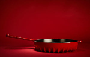 FireUp - 10" Red Skillet With Lid - FC015