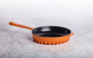 FireUp - 10" Tangerine Orange Cast Iron Skillet - FC041