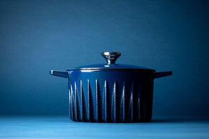 FireUp - 5.3 QT Blue Cast Iron Dutch Oven (5L) - FC006