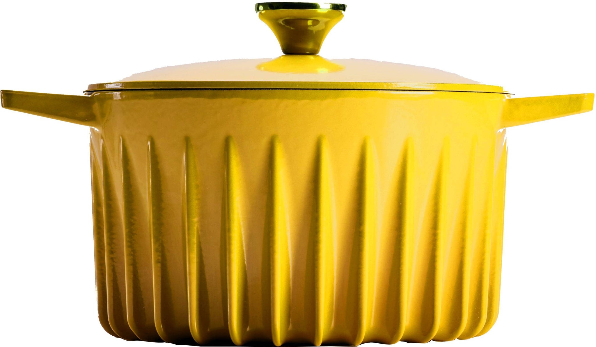 FireUp - 5.3 QT Citrus Yellow Cast Iron Dutch Oven (5L) - FC029