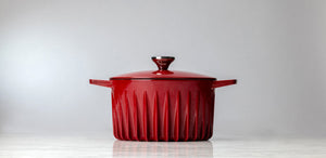 FireUp - 5.3 QT Red Cast Iron Dutch Oven (5L) - FC013