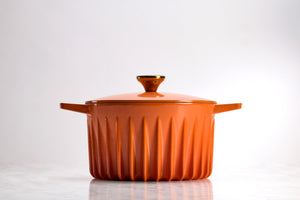 FireUp - 5.3 QT Tangerine Orange Cast Iron Dutch Oven (5L) - FC031