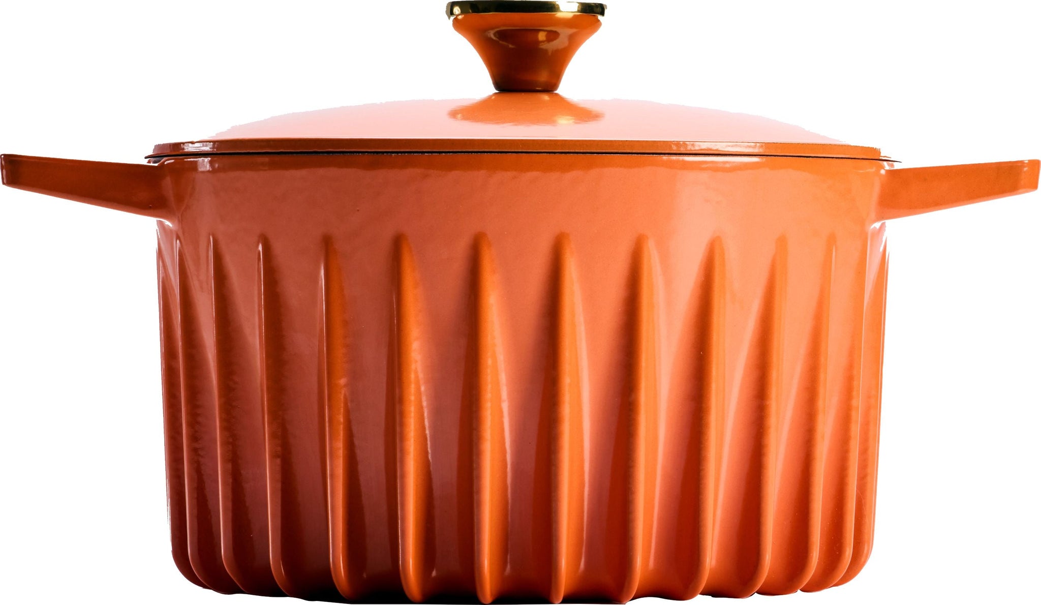 FireUp - 5.3 QT Tangerine Orange Cast Iron Dutch Oven (5L) - FC031