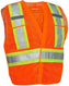 Forcefield - 5 Point Tear-Away Orange Large Mesh Traffic Vest with Hi Visibility - 022-TV5PKTA-LX