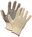 Forcefield - Large String Knit Cotton Work Gloves With PVC Dots on Palm - 004-01876-09