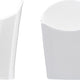 Fortessa - 4 Pc 3" x 2" x 4" Fortaluxe SuperWhite Food Truck Vitrified China Small Fry Cups (8 x 5 x 10.7 cm) - 4600.F0000.07