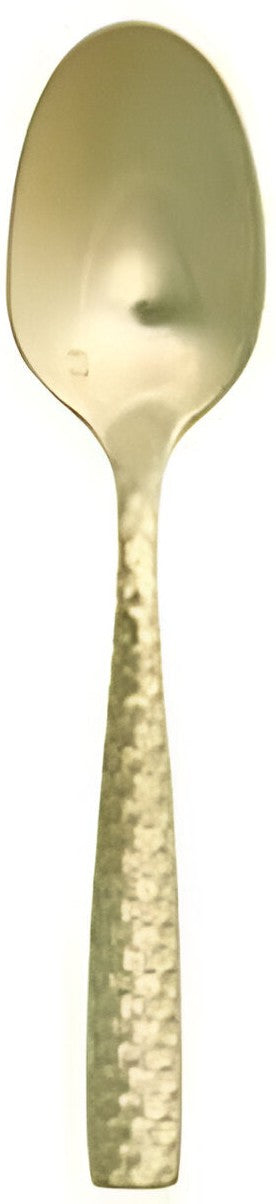 Fortessa - 5.9" Lucca Faceted Brushed Gold Titan PVD Tea/Coffee Spoons Set of 12 - 1.9B.102.FC.021