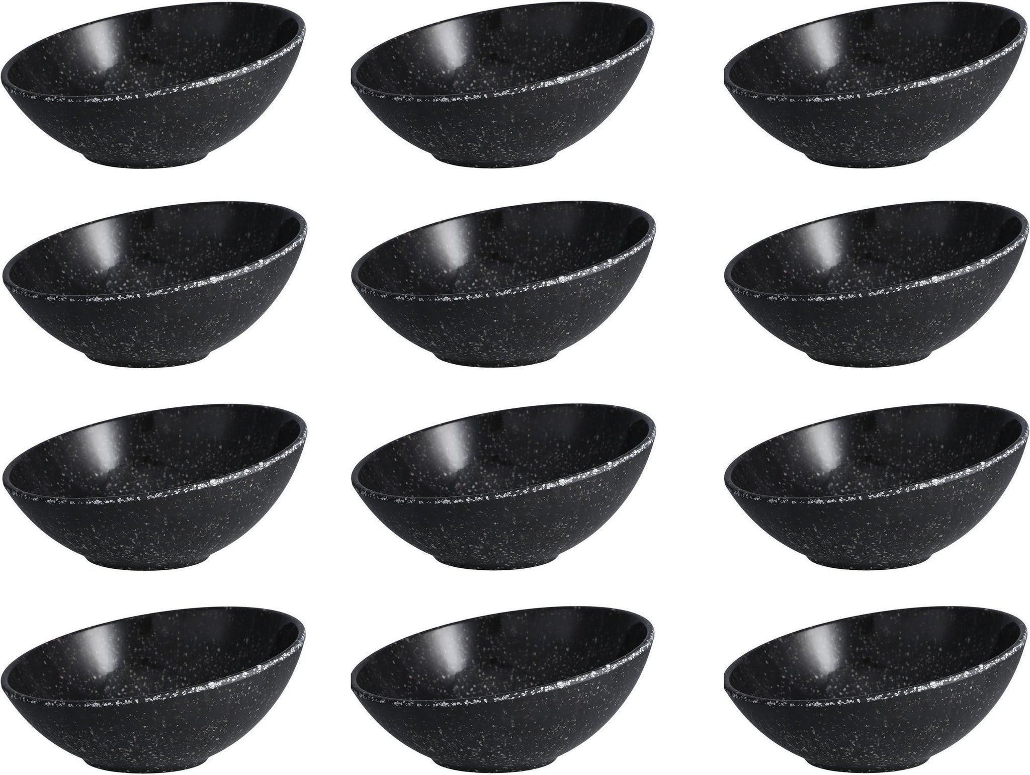 Fortessa - 6.5" DVM Camp Charcoal Tilt Bowls, Pack of 12 - DV.MD.AA5546CS