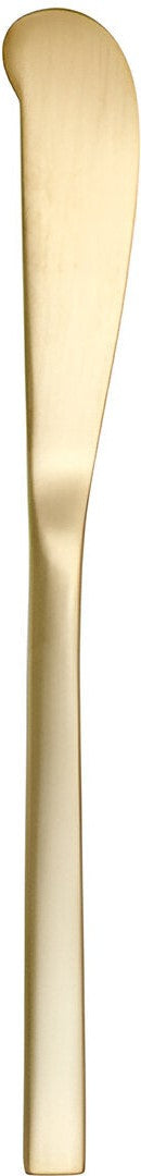 Fortessa - 7.2" Arezzo Brushed Gold Titan PVD Solid Handle Butter Knives Set of 12 - 1.9B.165.00.053