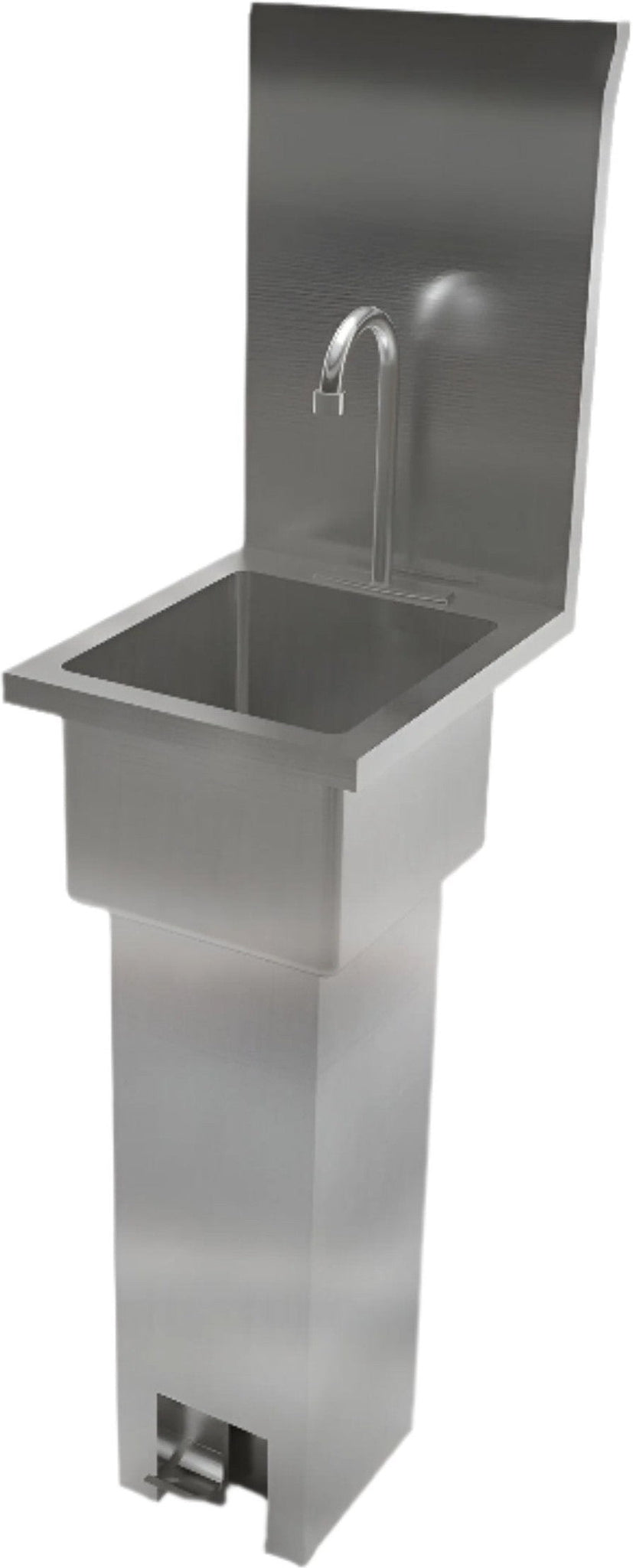 Franesse - 10" x 11" x 8" Floor Mount Hand Wash Sink with Foot Pedal Valve - FEC-248153-0470