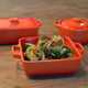 Front Of The House - 14 Oz Square Kiln Ovenware Orange Dish, Set of 12 - DBO138ORC23