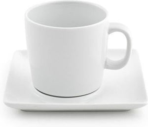 Front Of The House - 5.25" White Square Mod Saucer, Pack of 12 - DCS032WHP23