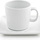 Front Of The House - 5.25" White Square Mod Saucer, Pack of 12 - DCS032WHP23