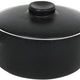 Front Of The House- 7 Oz Black Round Kiln Ovenware Dish With Lid, Set of 12 - DBO134BKC23