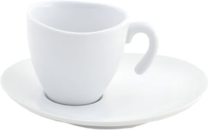 Front Of The House - 8 Oz Porcelain White Ellipse Stackable Cup, Pack of 6 - DCS010WHP22