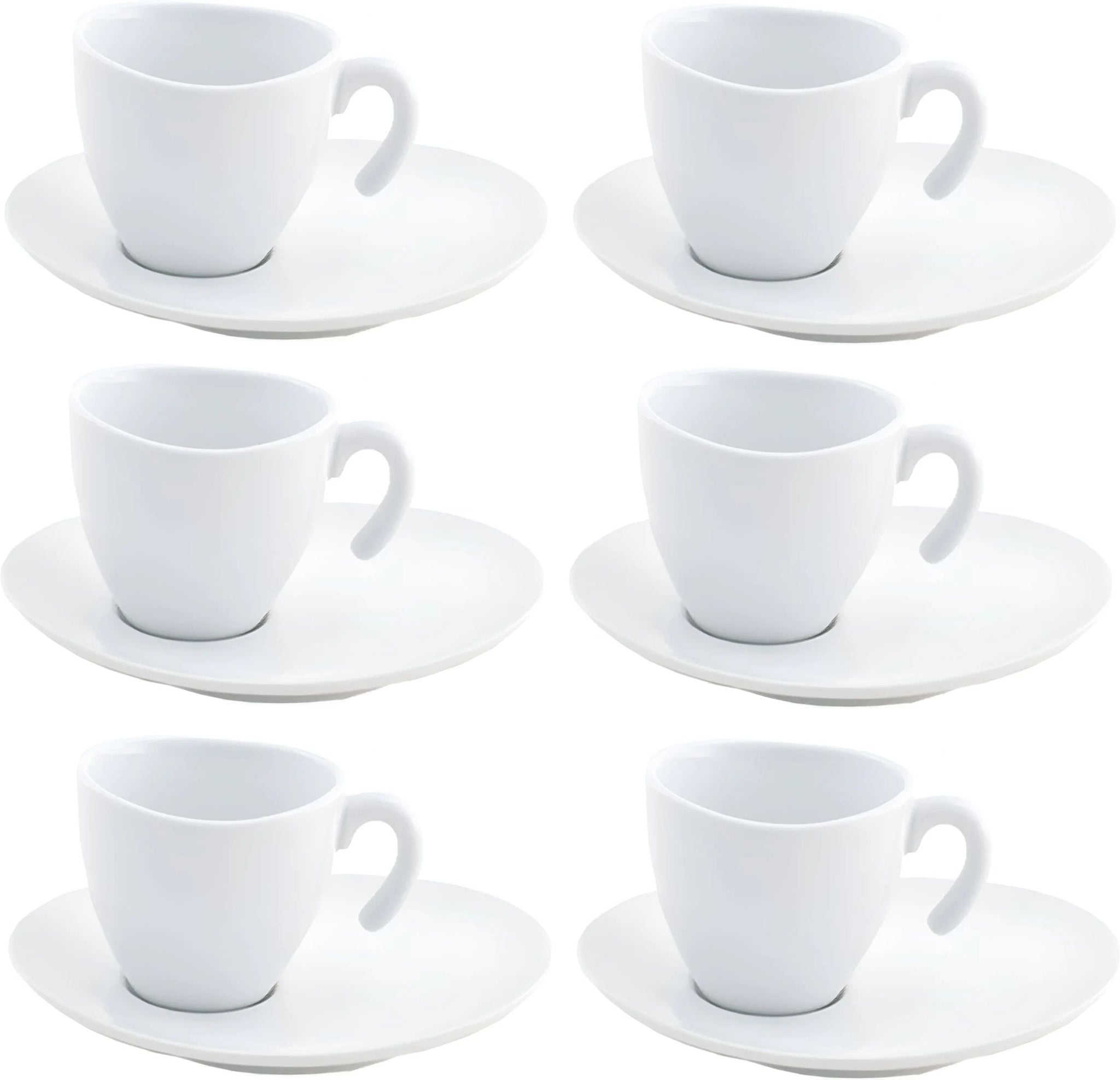 Front Of The House - 8 Oz Porcelain White Ellipse Stackable Cup, Pack of 6 - DCS010WHP22