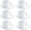 Front Of The House - 8 Oz Porcelain White Ellipse Stackable Cup, Pack of 6 - DCS010WHP22