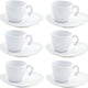 Front Of The House - 8 Oz Porcelain White Ellipse Stackable Cup, Pack of 6 - DCS010WHP22