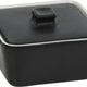 Front Of The House - 8 Oz Square Kiln Black Ovenware Dish With Lid, Set of 12 - DBO136BKC23