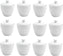 Front Of The House - Mod 8 Oz Bright White Porcelain Sugar Pot with Lid, Pack of 12 - TCS005WHP23