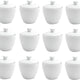 Front Of The House - Mod 8 Oz Bright White Porcelain Sugar Pot with Lid, Pack of 12 - TCS005WHP23