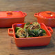 Front Of The House - 10 Oz Rectangle Kiln Blood Orange Ovenware Dish With Lid, Set of 12 - DBO135ORC23