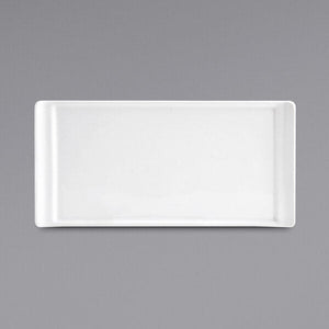 Front Of The House - Nouvelle 10" x 5" Bright White Rectangular Porcelain Plate, Set of 12 - DAP014WHP23