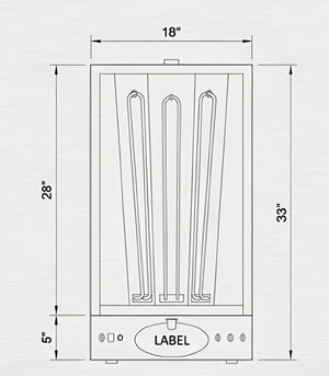 GBS - 33" X 18" X 18" Electric Vertical Broiler With Large Capacity (Gyro / Shawarma) - GBS-4LE