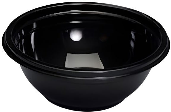 Genpak - 16 Oz Plastic Black High Impact Crystalline Bowls, Pack of 200 - CW016