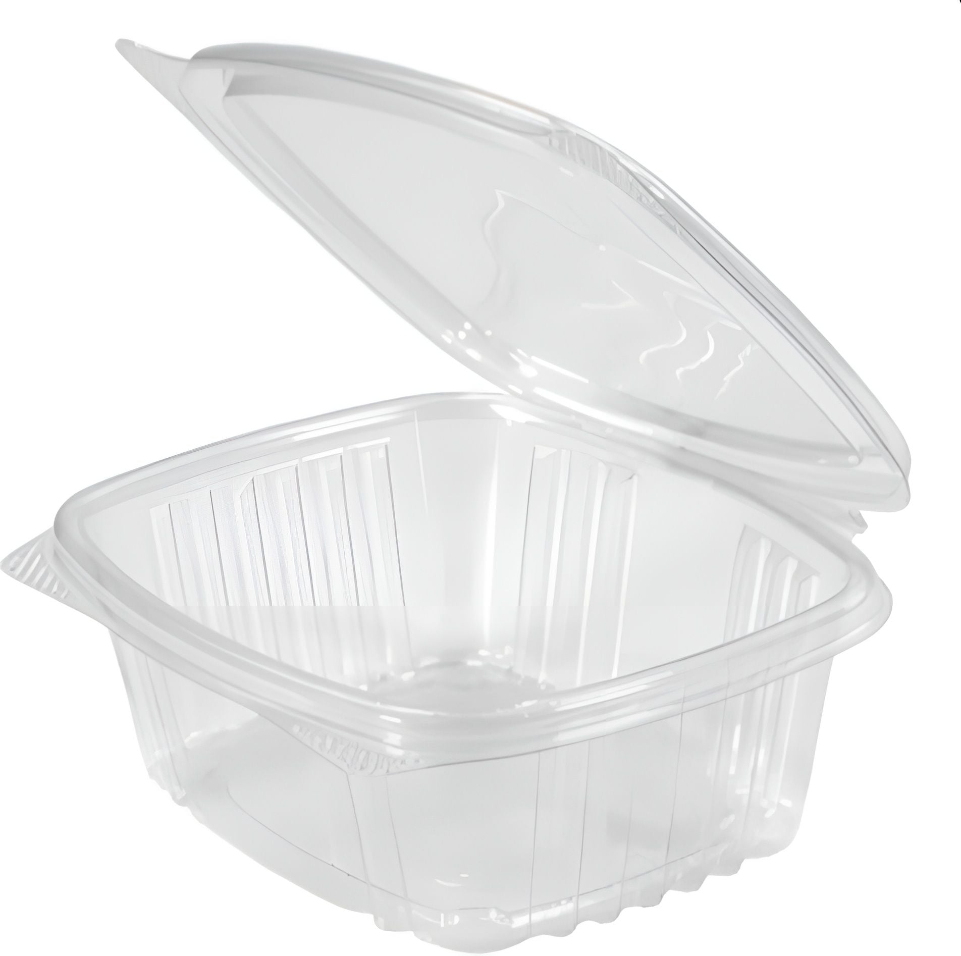 Genpak - 5.38" x 4.5" x 2.88", 12 Oz High Dome Plastic Hinged Container, 200 Per Case - AD12F