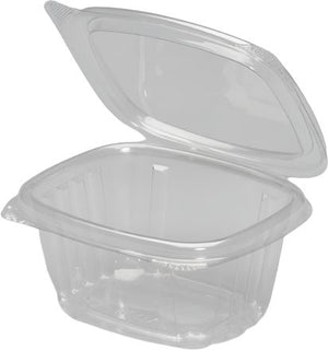 Genpak - 6 Oz Plastic Rectangular Hinged Container, Pack of 400 - AD06