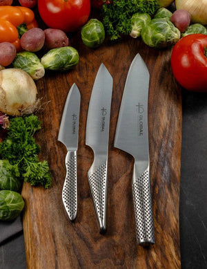 Global - 40th Anniversary, 3-Piece Knife Set (6" Utility Knife, 7" Chef's knife, 4" Paring Knife) - 71G458110AB