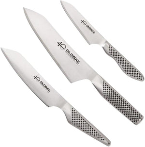 Global - 40th Anniversary, 3-Piece Knife Set (6" Utility Knife, 7" Chef's knife, 4" Paring Knife) - 71G458110AB