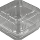 HFA - 6" Handi-Lock Deep Square Plastic Hinged Container, 500/Cs - 6061D-500