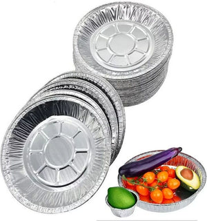 HFA - 9" Aluminum Round Full Curl Container, Pack of 500 – 2046-30-500FC