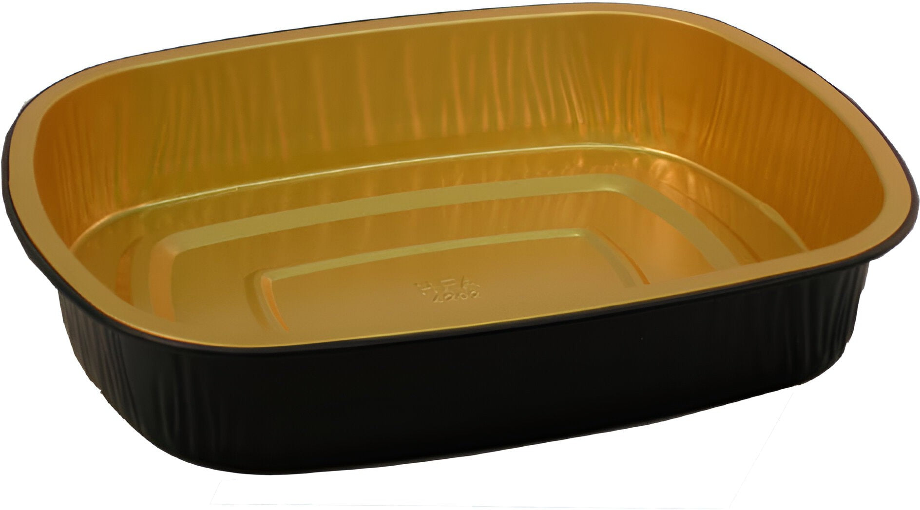 HFA - Gourmet-To-Go® Medium Gold/Black Foil Containers, Pack of 50 - 4202-70-50WDL