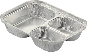 HFA - Oblong 3-Compartment Foil Containers, 500/Cs - 2045-35-500