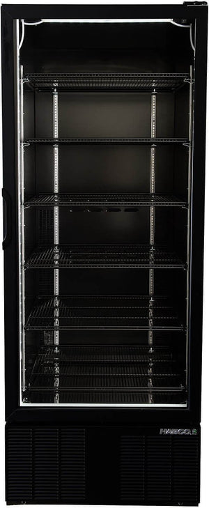 Habco - 30.5" Full-Height Single Swing Door Black Merchandiser Refrigerators - ESM28HCTD-BLK