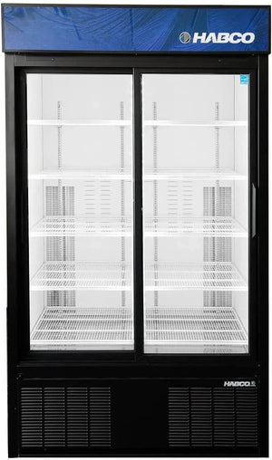 Habco - 47.5" Double Sliding Door Cold Space Merchandiser Refrigerators - ESM42HC