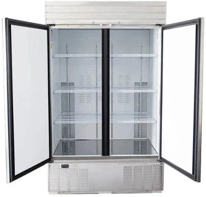 Habco - 47.5" Double Solid Swing Door Refrigerator with Stainless Steel Xterior - SE46HCSX