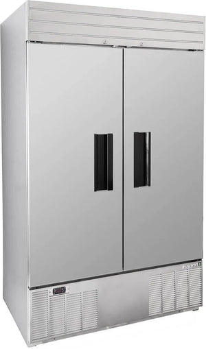 Habco - 47.5" Double Solid Swing Door Refrigerator with Stainless Steel Xterior - SE46HCSX