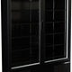 Habco - 54" Double Swing Glass Door Black Merchandiser Refrigerators - ESM49HCBATD