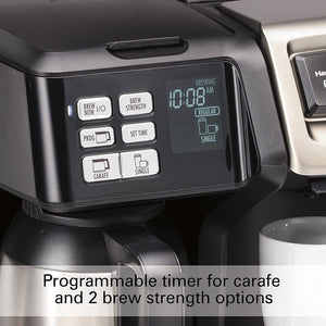 Hamilton Beach - 10 Cup FlexBrew 2-Way Programmable Coffee Maker with Thermal Carafe - 49966