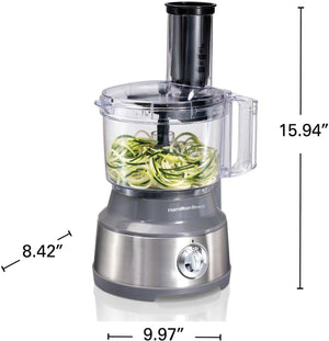 Hamilton Beach - 10 Cup Spiralizing Food Processor Silver - 70735