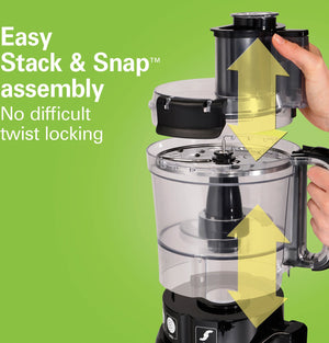 Hamilton Beach - 10 Cup Stack & Snap Food Processor with Big Mouth - 70721C