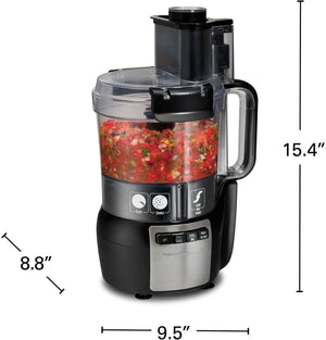 Hamilton Beach - 10 Cup Stack & Snap Food Processor with Big Mouth - 70721C