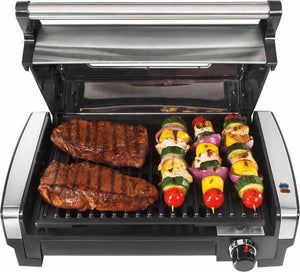 Hamilton Beach - 118 Sq. In. Searing Grill with Lid Window - 25361C