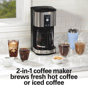 Hamilton Beach - 12 Cup Programmable Hot & Iced Coffee Maker - 49620